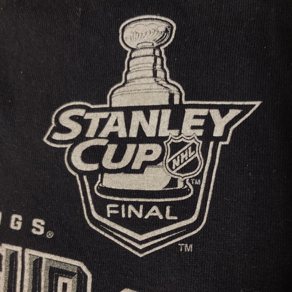 DETROIT RED WINGS Stanley Cup Champions Black T-Shirt X-Large Reebok 100% Cotton - Picture 4 of 9